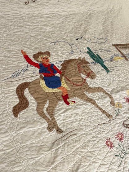 Round Up Time 1950’s Western Pictorial Quilt
