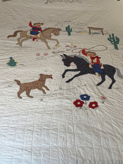 Round Up Time 1950’s Western Pictorial Quilt