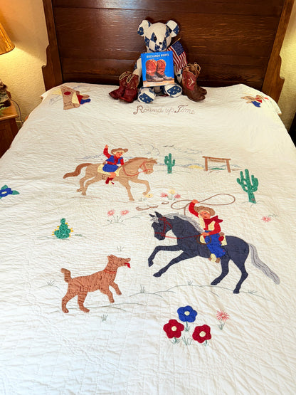Round Up Time 1950’s Western Pictorial Quilt