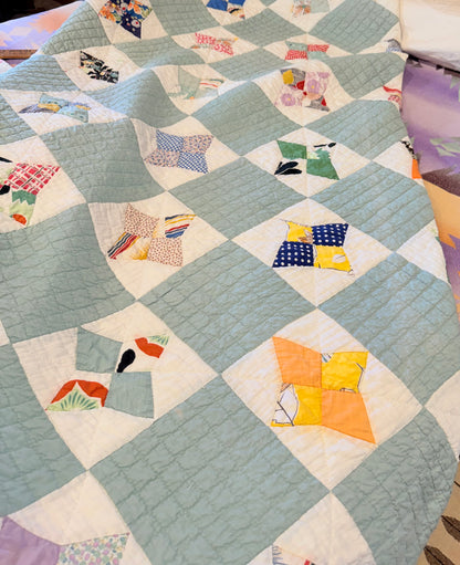 Scrappy 4 Point Stars Variation Quilt