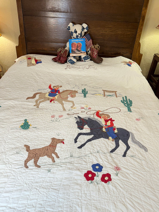 Round Up Time 1950’s Western Pictorial Quilt