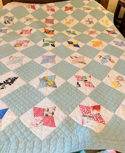 Scrappy 4 Point Stars Variation Quilt