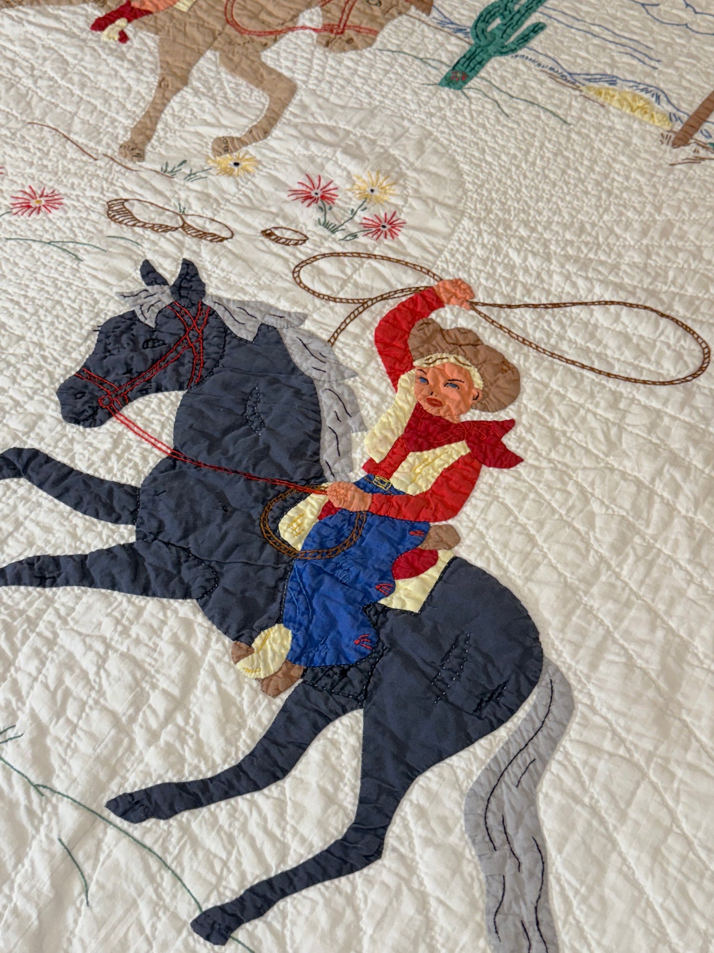 Round Up Time 1950’s Western Pictorial Quilt