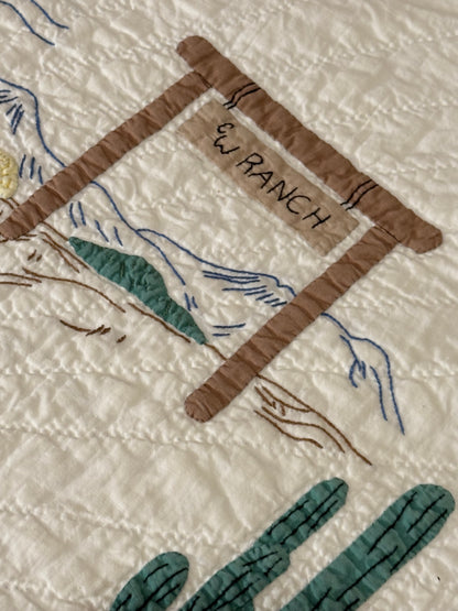 Round Up Time 1950’s Western Pictorial Quilt