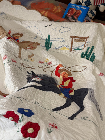Round Up Time 1950’s Western Pictorial Quilt