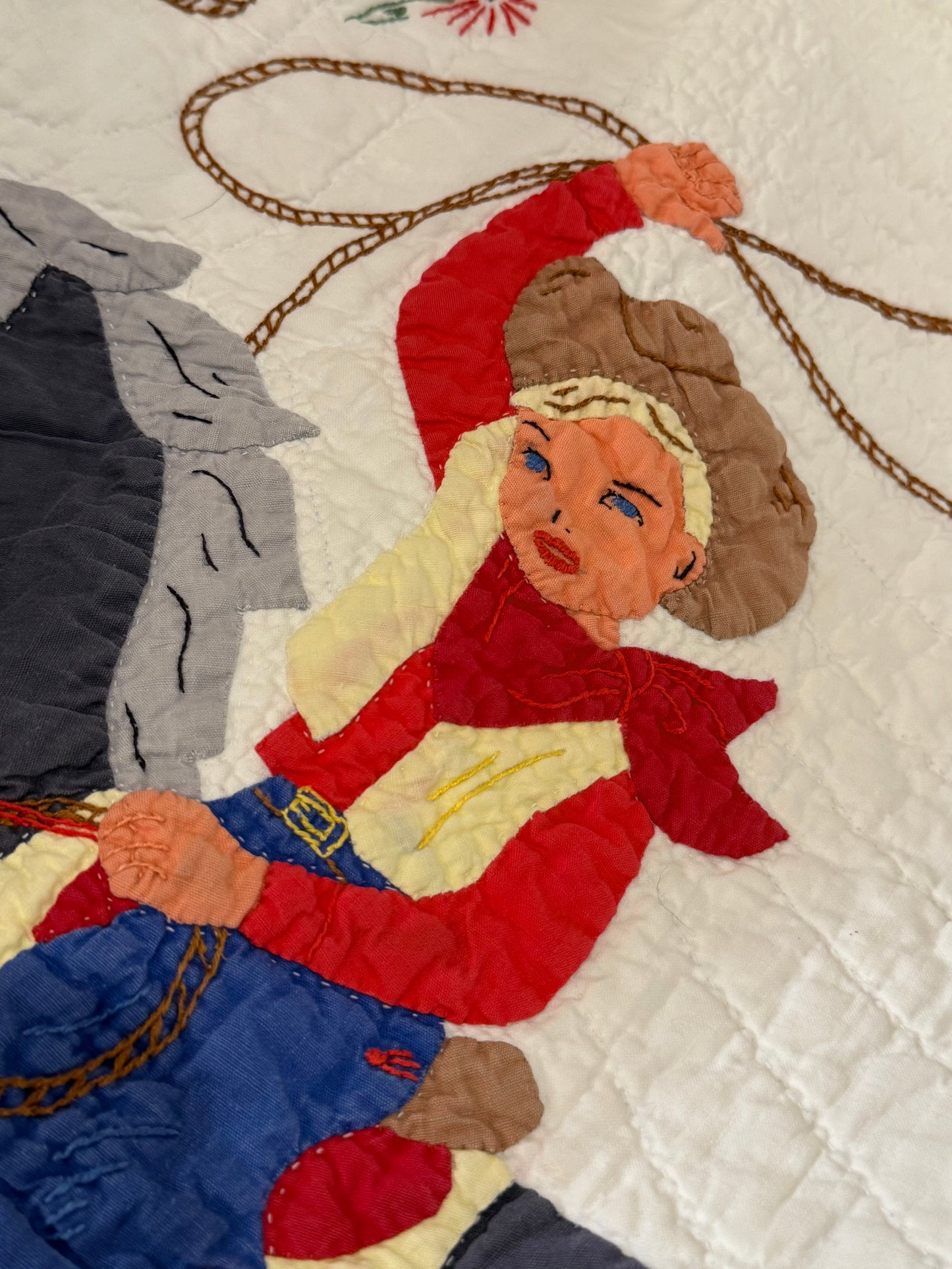 Round Up Time 1950’s Western Pictorial Quilt