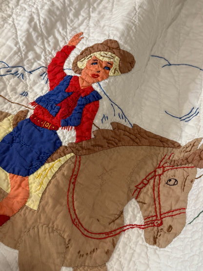 Round Up Time 1950’s Western Pictorial Quilt